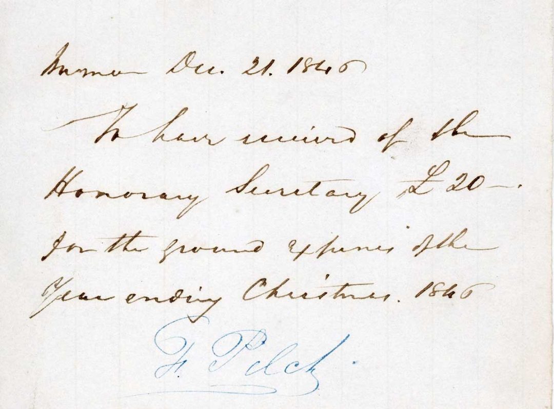Fuller Pilch receipt 1846