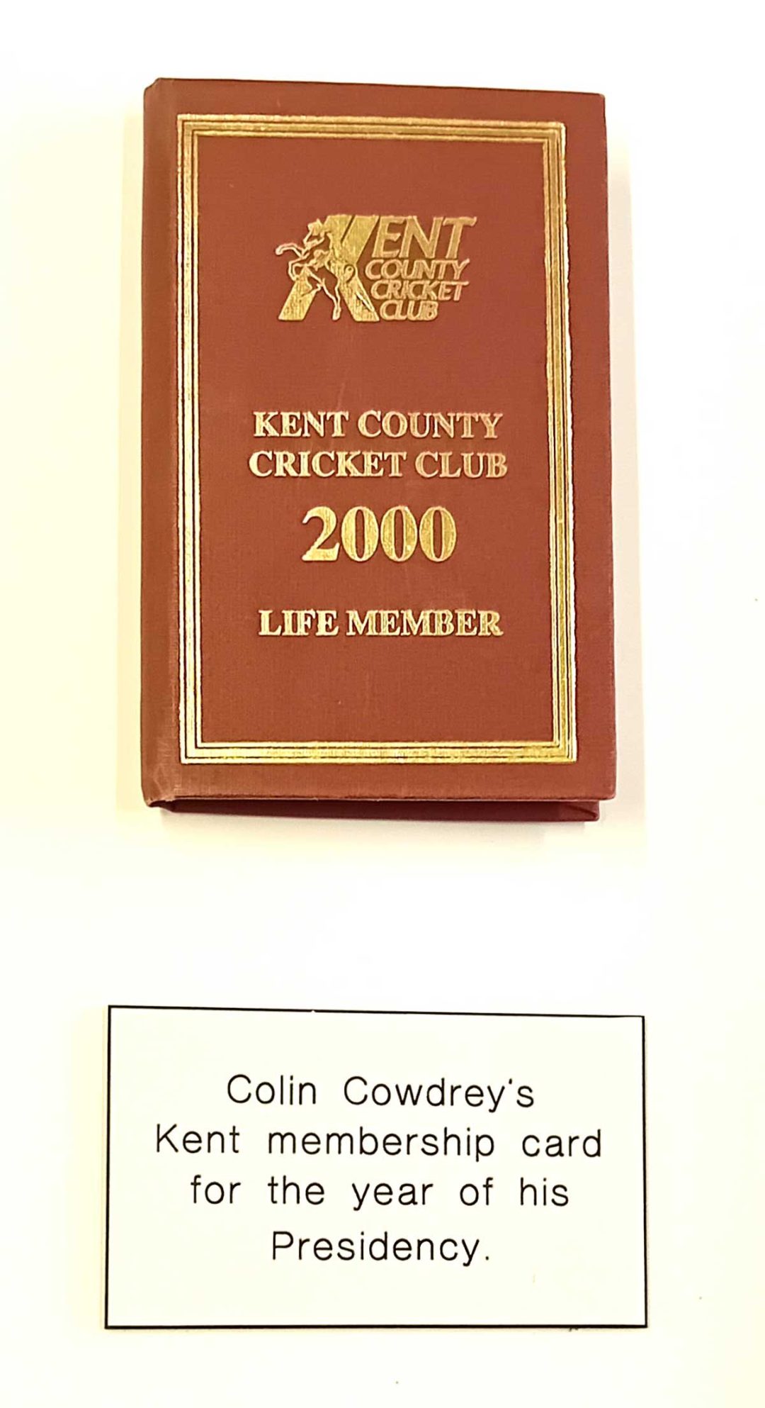 Colin Cowdrey membership card for 2000