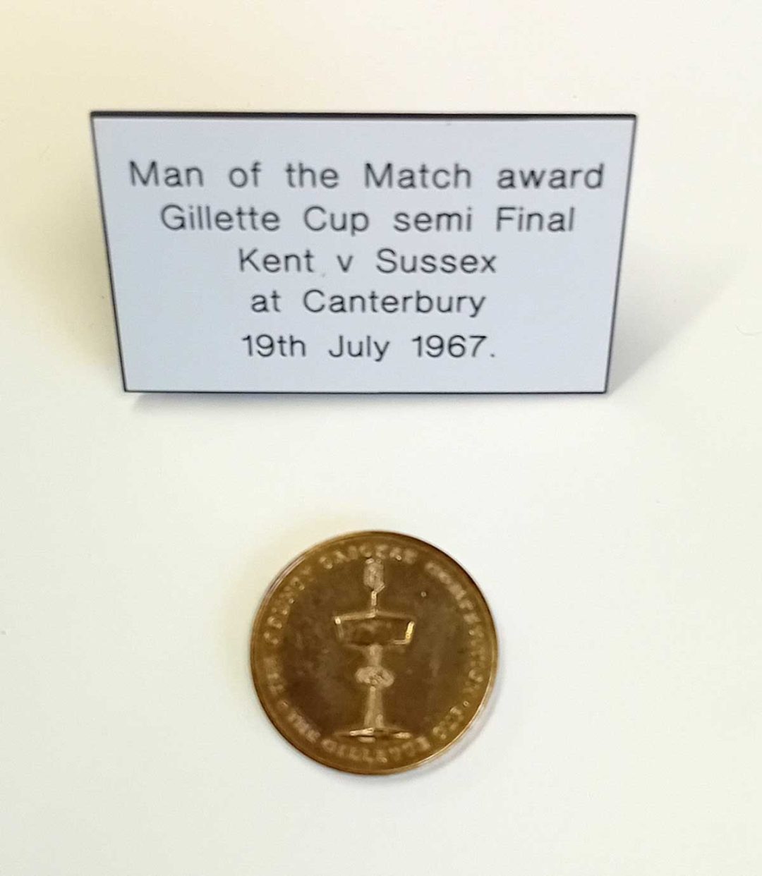 Colin Cowdrey Man of the Match Award, Gillette Cup 1967
