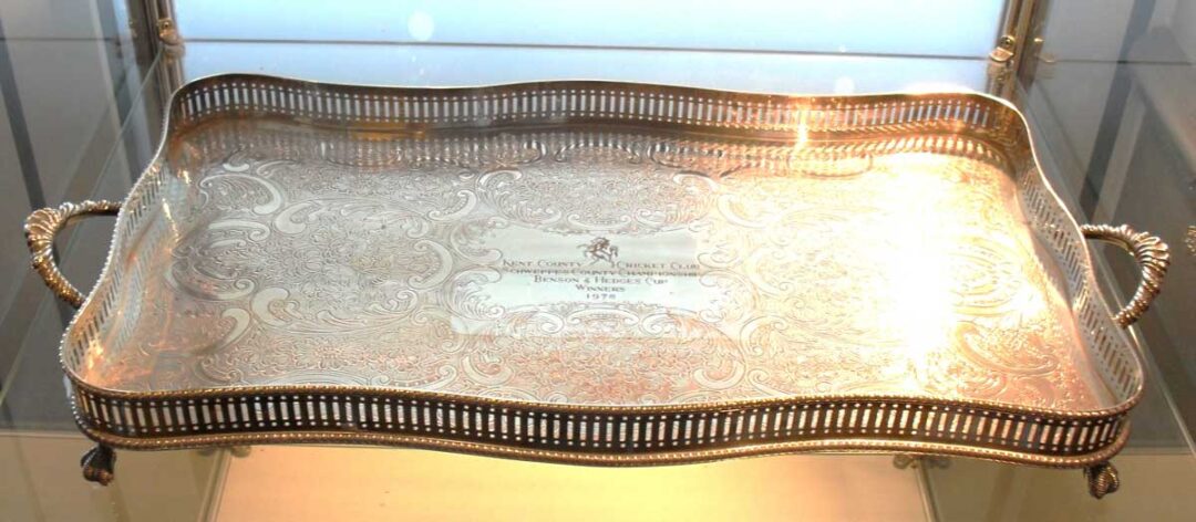 Silver salver presented to players in 1978 for a Championship and Cup double