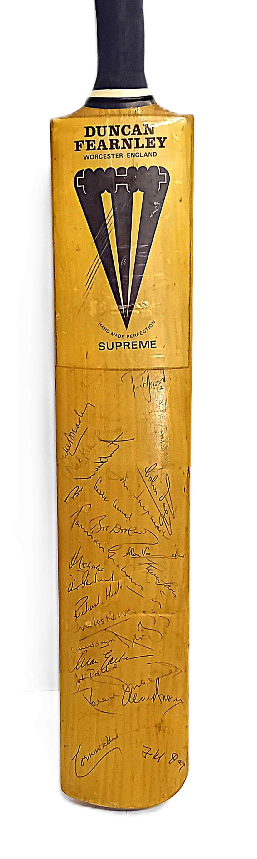Bat signed by many Kent Legends from the 1950s onwards