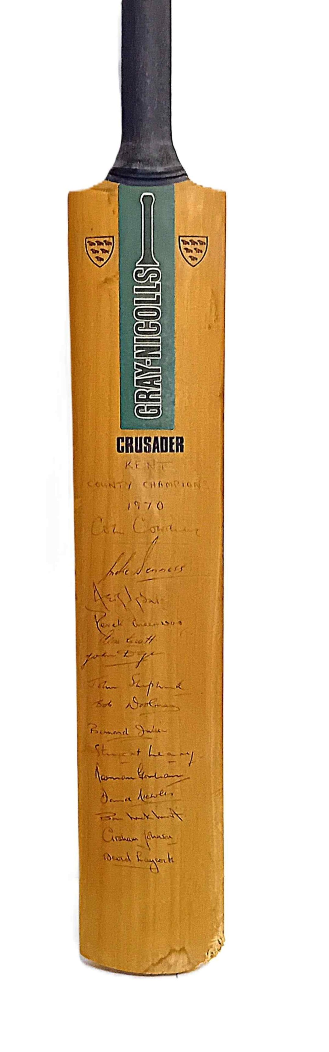 Bat signed by the 1970 County Champions