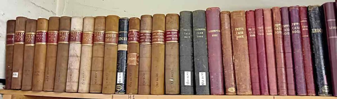 Some financial ledgers from 1899 in the Canterbury collection